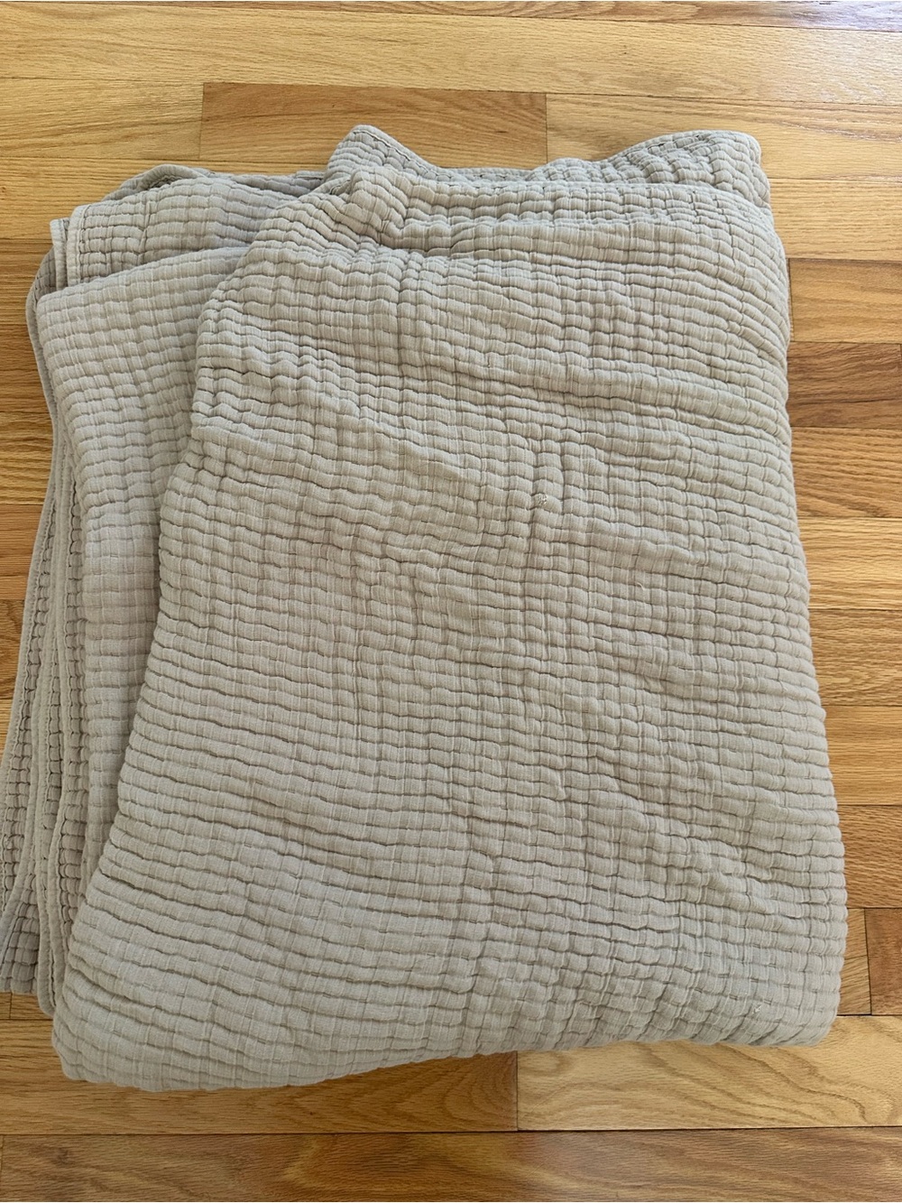 Parachute Cloud Gauze Blanket in Light Beige King Size  100% Organic Cotton